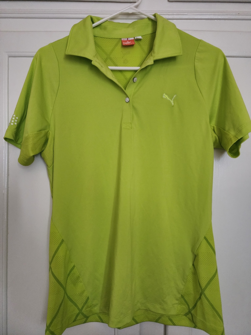 Puma Womens Bright Lime Performance Polo And Golftini Pink Polo